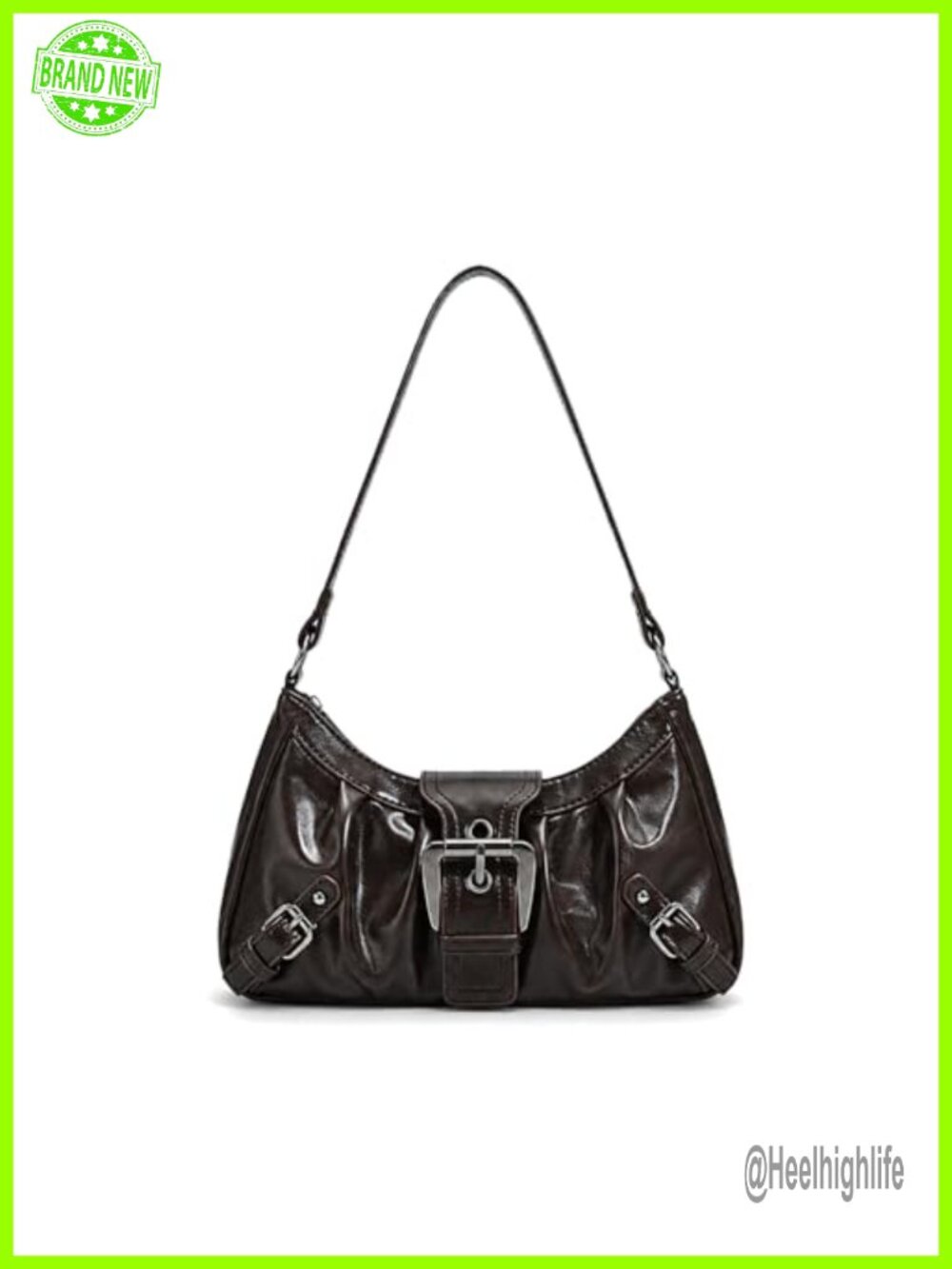 Y2K Vegan Leather Shoulder Bag Small Cute Hobo Top Handle Clutch Purse